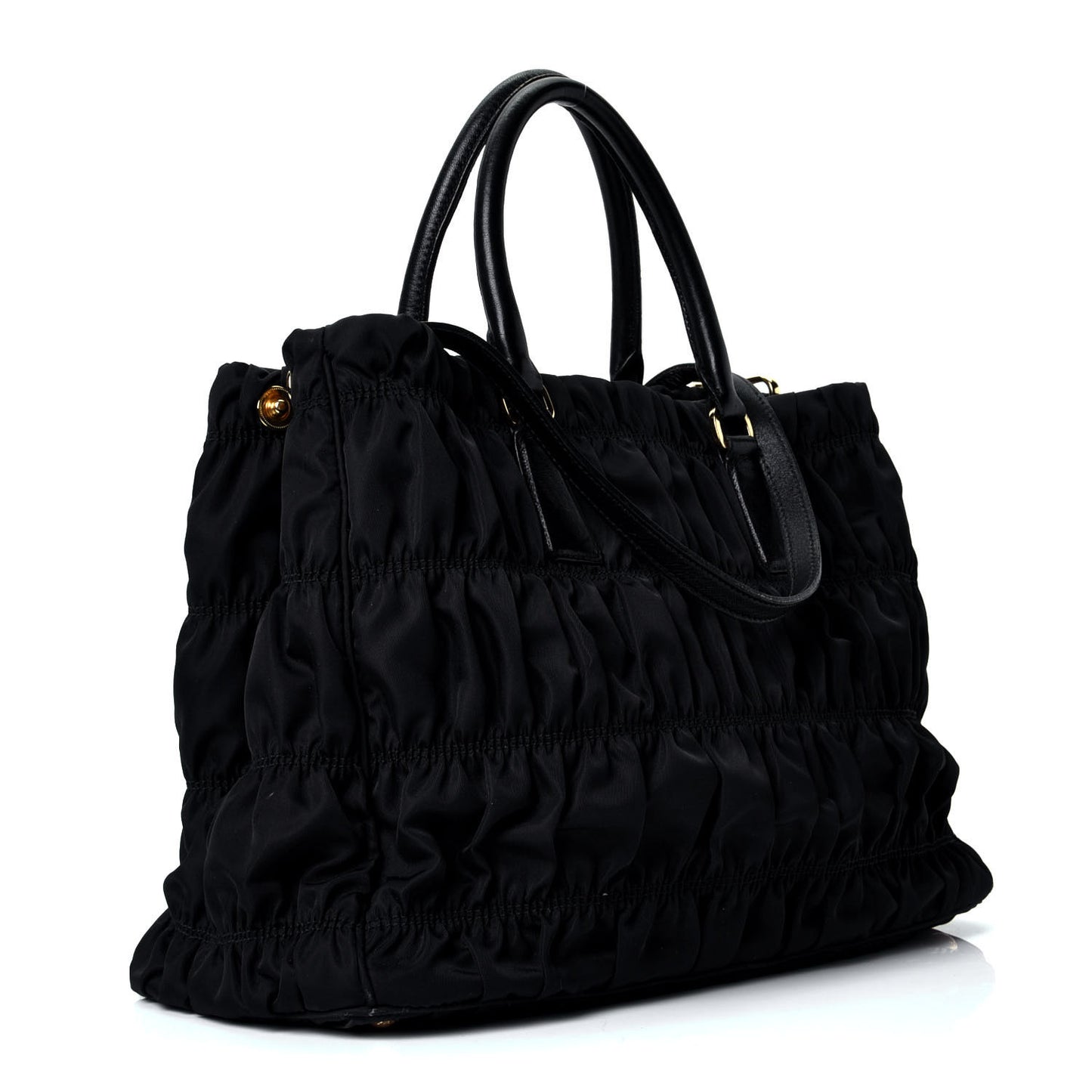 Tessuto Nylon Gaufre Tote Black