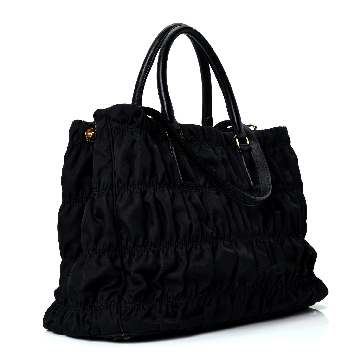 Prada Tessuto Nylon Gaufre Tote Black 2 of 4