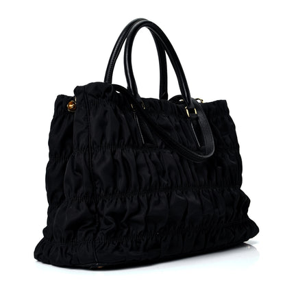 Prada Tessuto Nylon Gaufre Tote Black 2 of 4