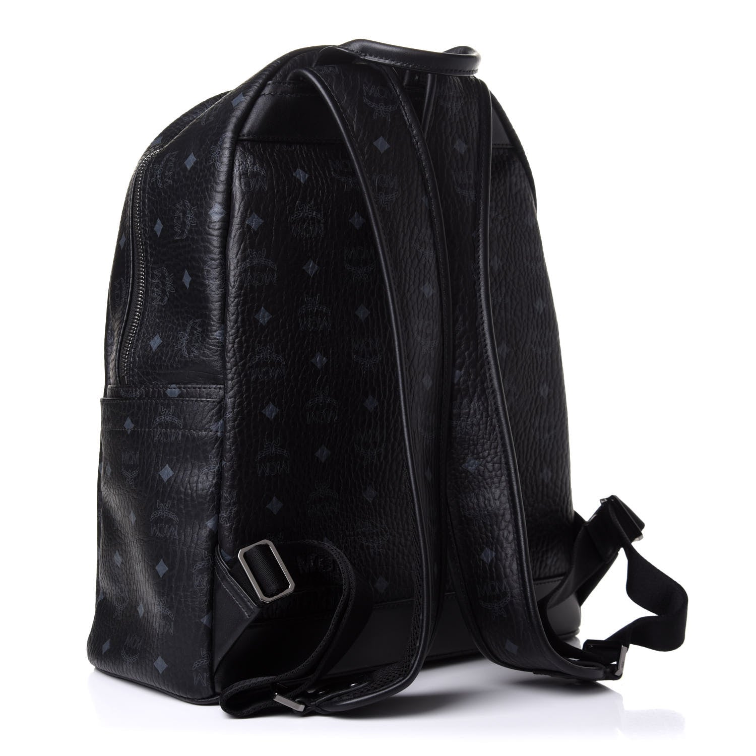 MCM Visetos Medium Stark Logo Stripe Backpack Black 5 of 21
