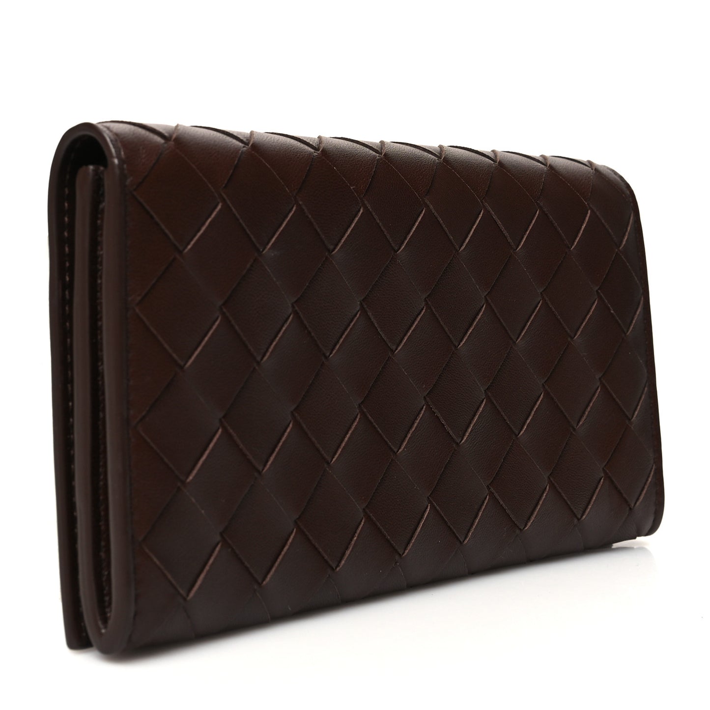 Nappa Intrecciato Long Slim Wallet Acorn