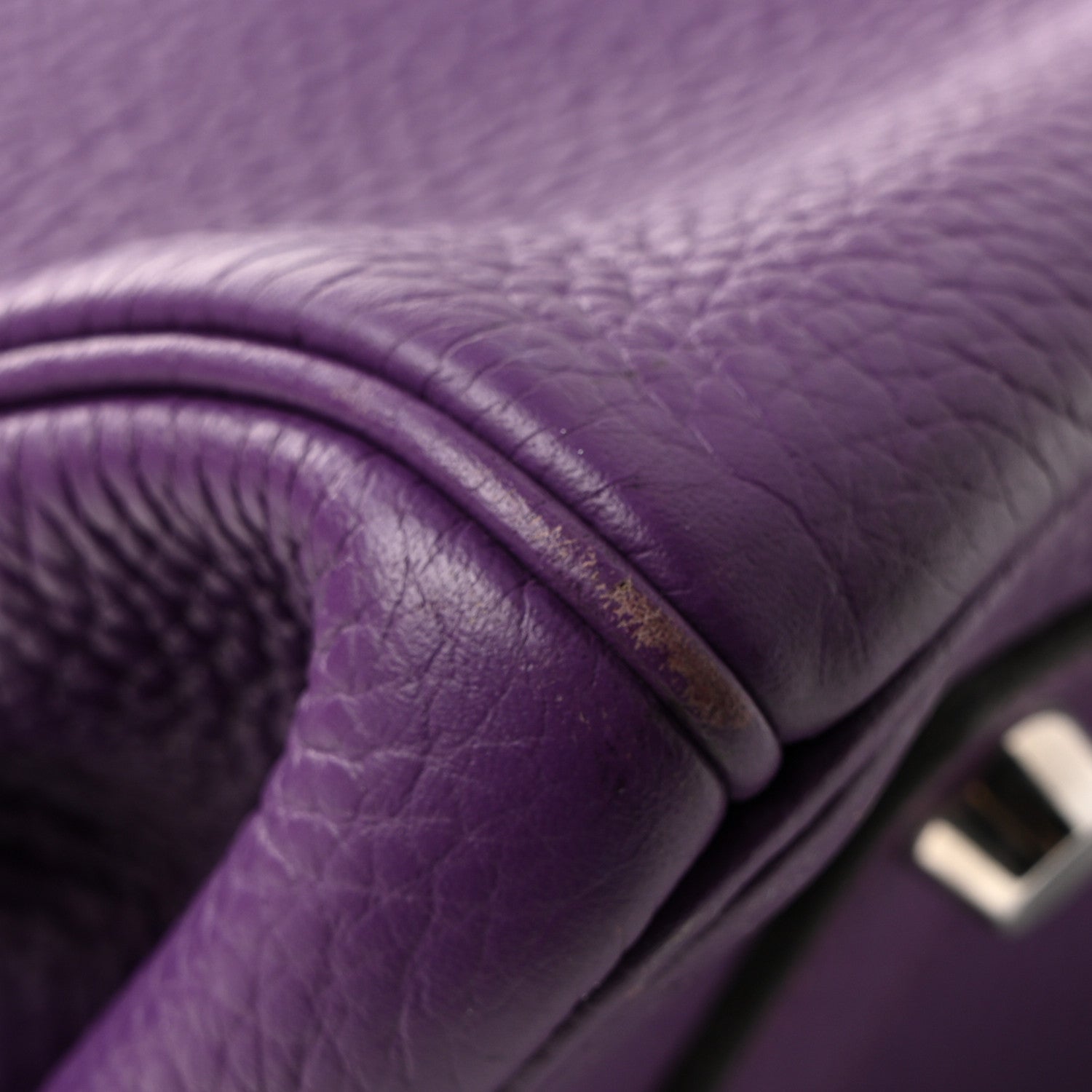 Hermes Taurillon Clemence Birkin 35 Ultraviolet 33 of 40