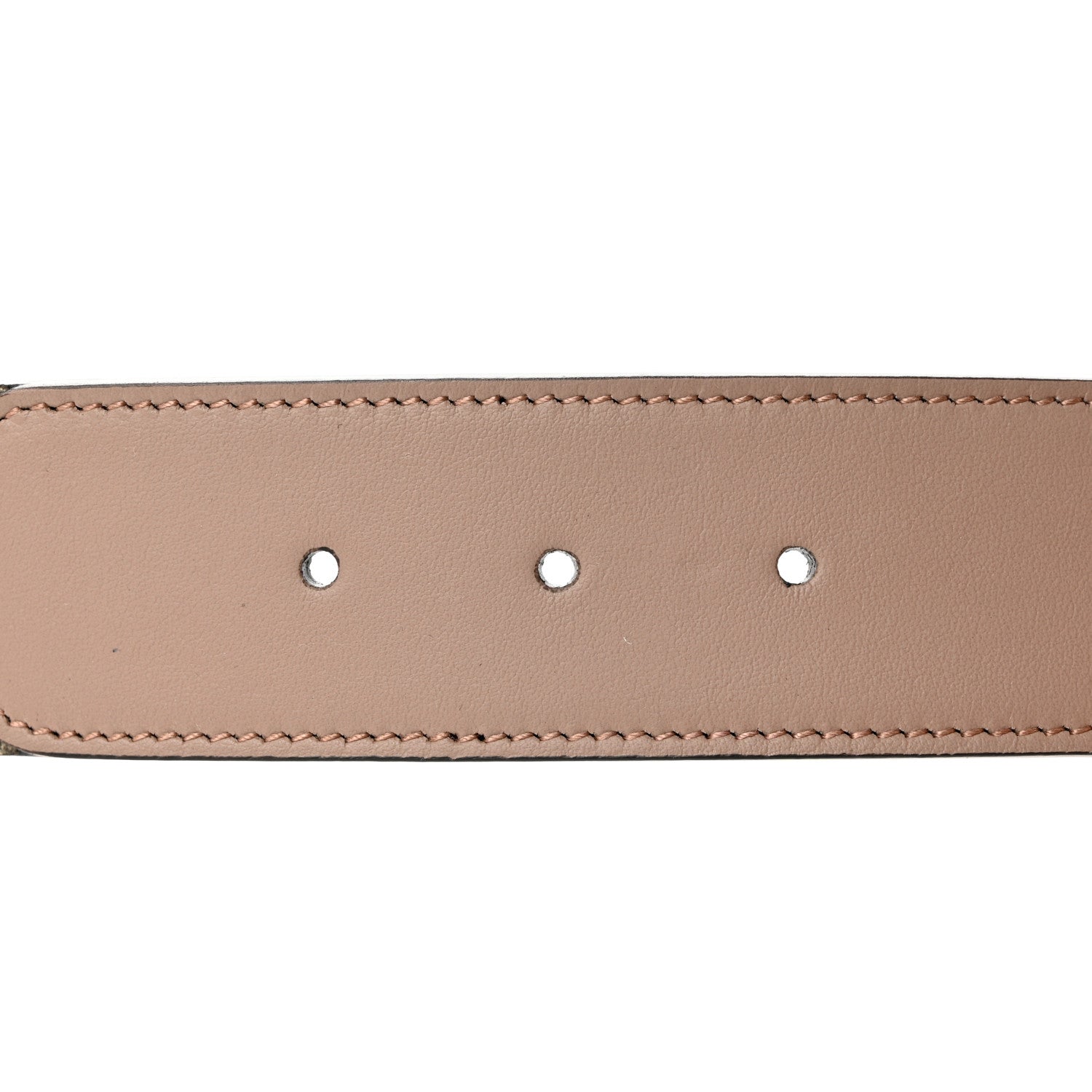 Gucci GG Supreme Monogram Matte Plutone Calfskin Double G 40mm Belt 95 38 Beige Ebony Porcelain Rose 4 of 5