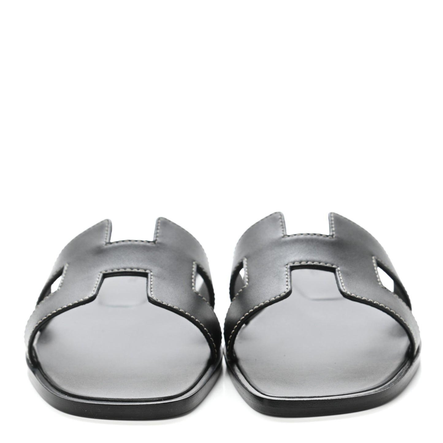 Box Calfskin Oran Sandals 37 Black