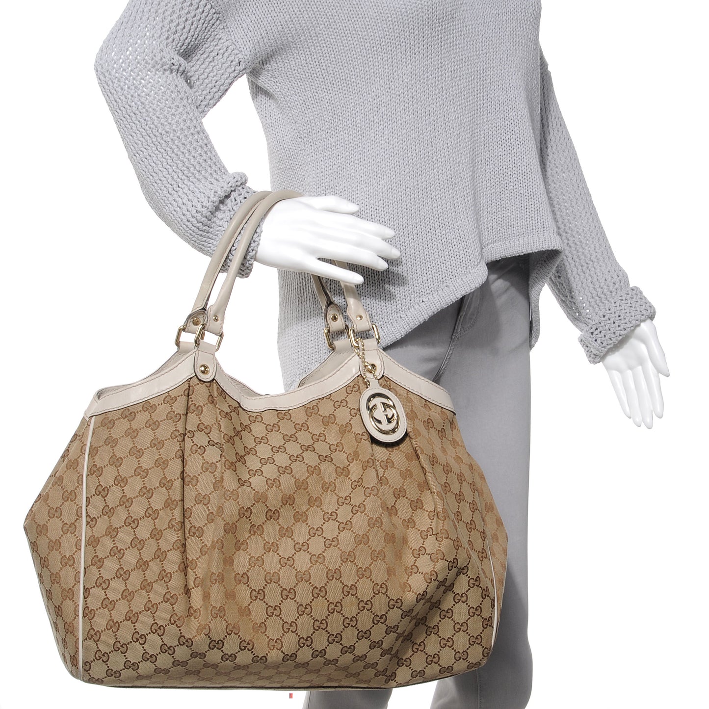 Monogram Large Sukey Tote Off White