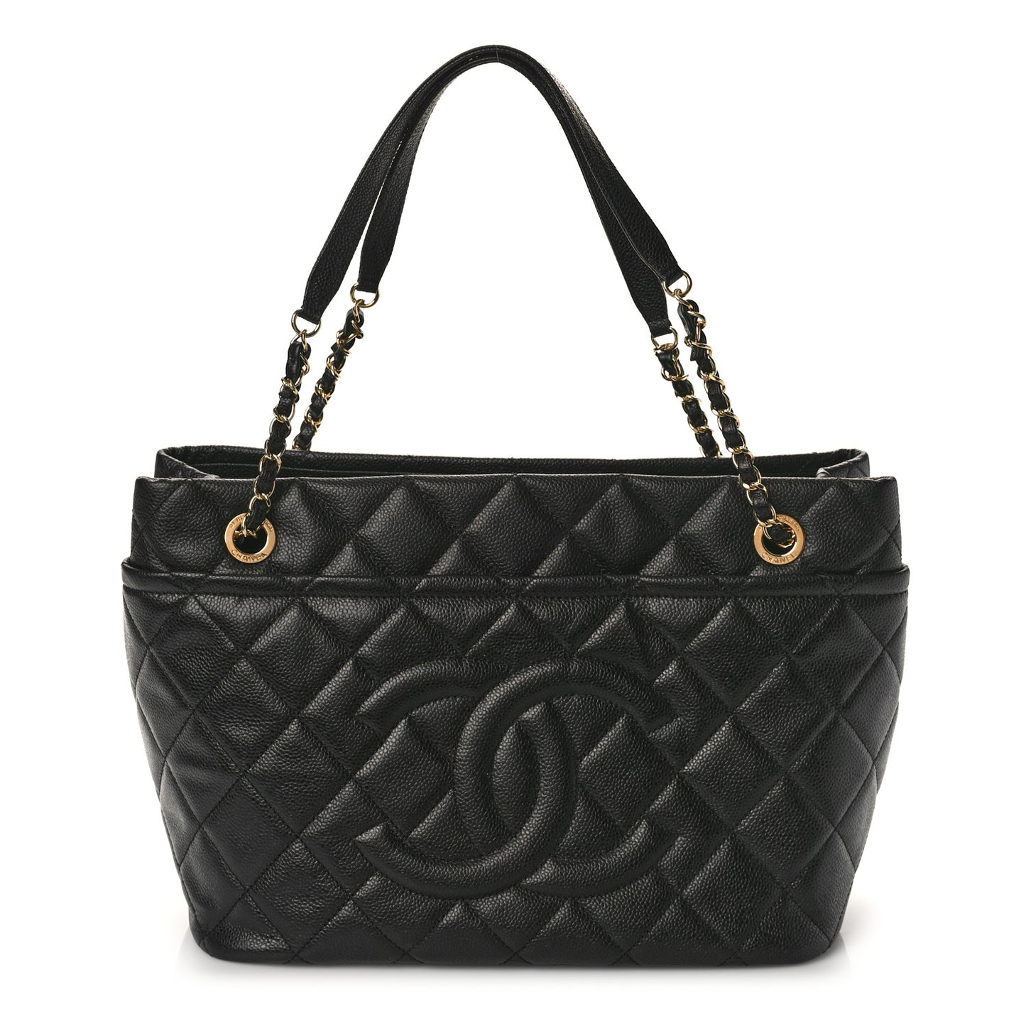 Caviar Quilted Timeless CC Soft Tote Black
