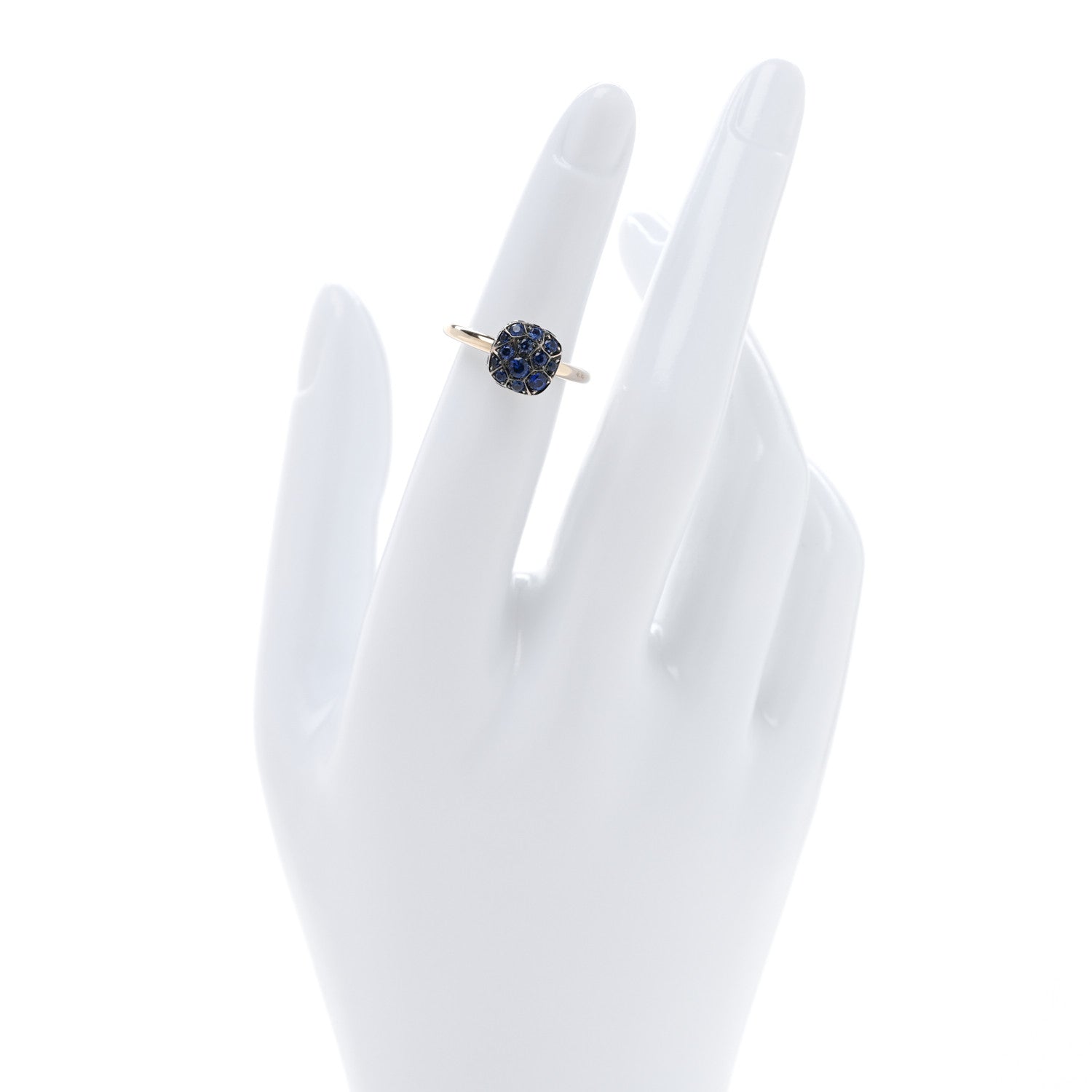 Pomellato 18K Rose Gold Blue Sapphire Nudo Solitaire Ring 45 3.5 2 of 5