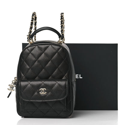 Chanel Caviar Quilted CC Mini Classic Backpack Black 10 of 10