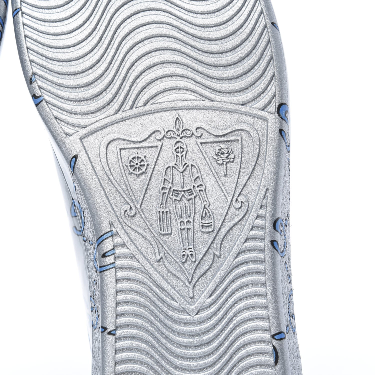 Gucci Miro Rubber Wax GucciGhost Print Mens New Ace Sneakers 9 Silver 6 of 9