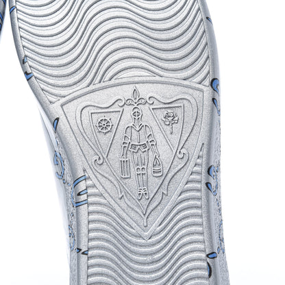 Gucci Miro Rubber Wax GucciGhost Print Mens New Ace Sneakers 9 Silver 6 of 9