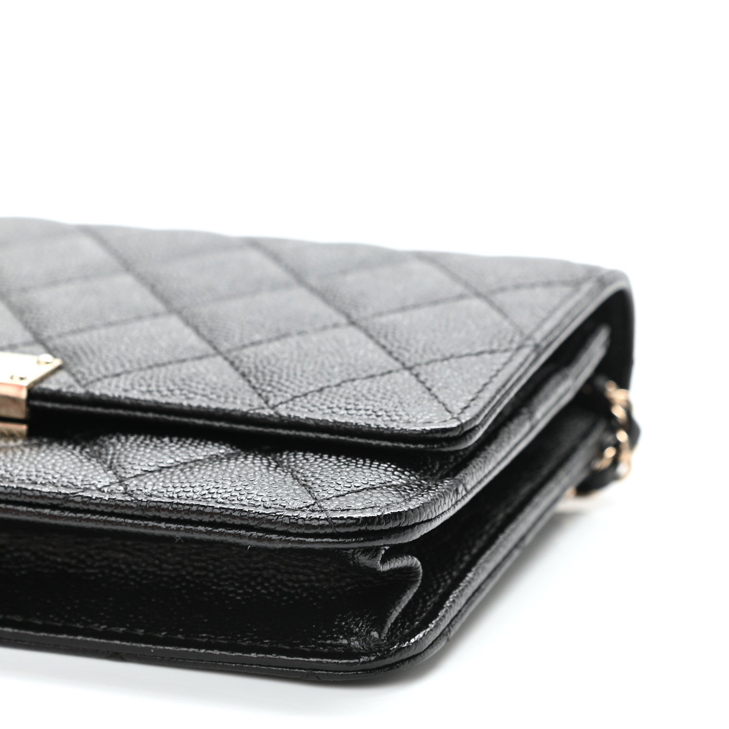 Chanel Caviar Quilted Golden Class Wallet On Chain WOC Black 11 of 11