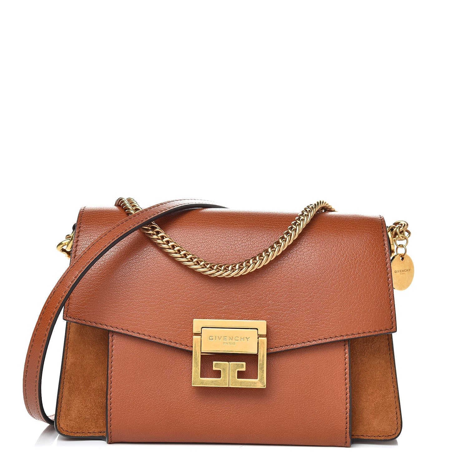 Givenchy Goatskin Small GV3 Shoulder Bag Chestnut 1 of 11