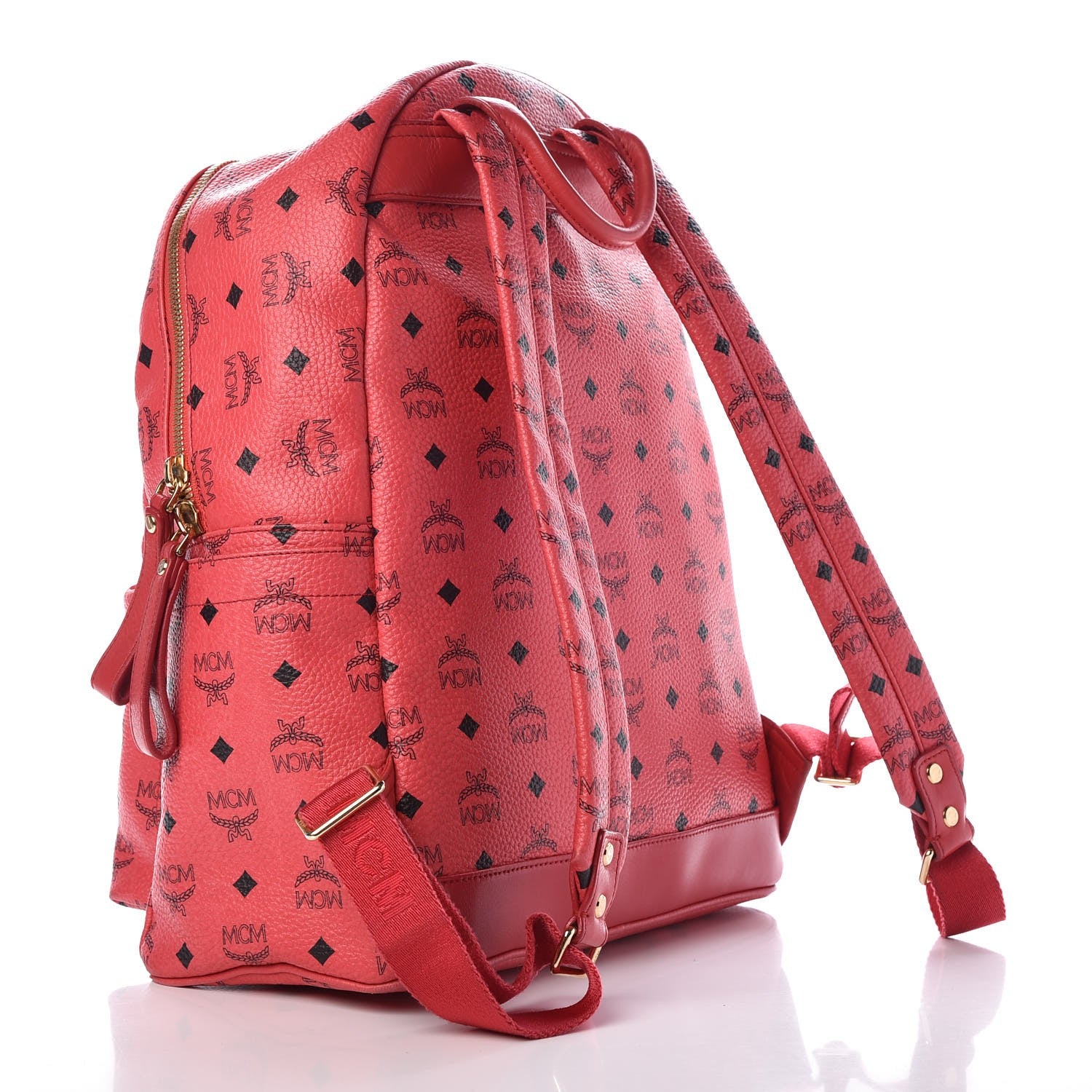 MCM Visetos Medium Sprinkle Stud Stark Backpack Corail 3 of 8