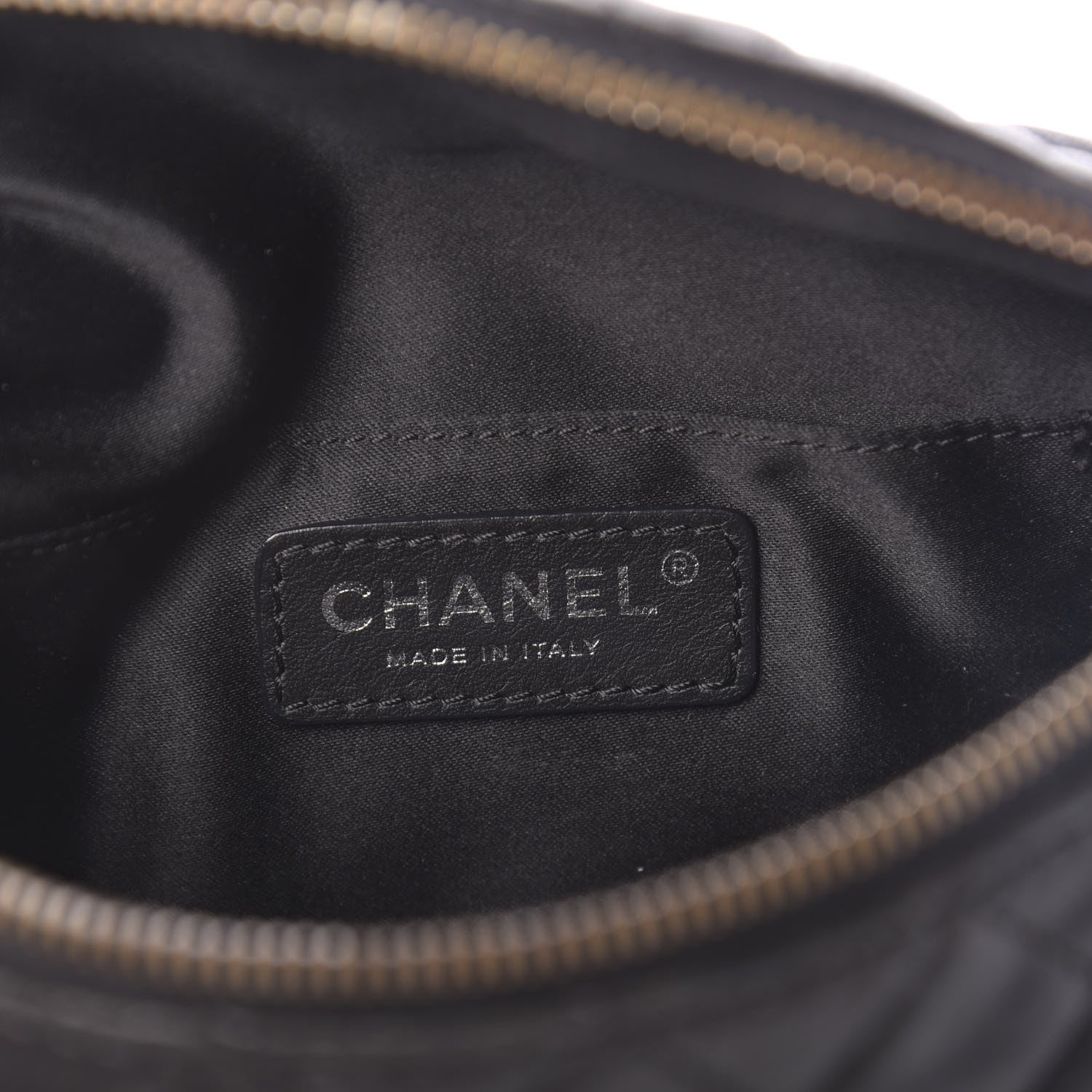 Chanel Lambskin Quilted Banane Waist Bag Fanny Pack Black 6 of 18