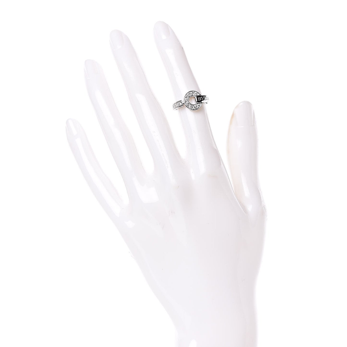18K White Gold Diamond Bvlgari Bvlgari Ring 47 4.25