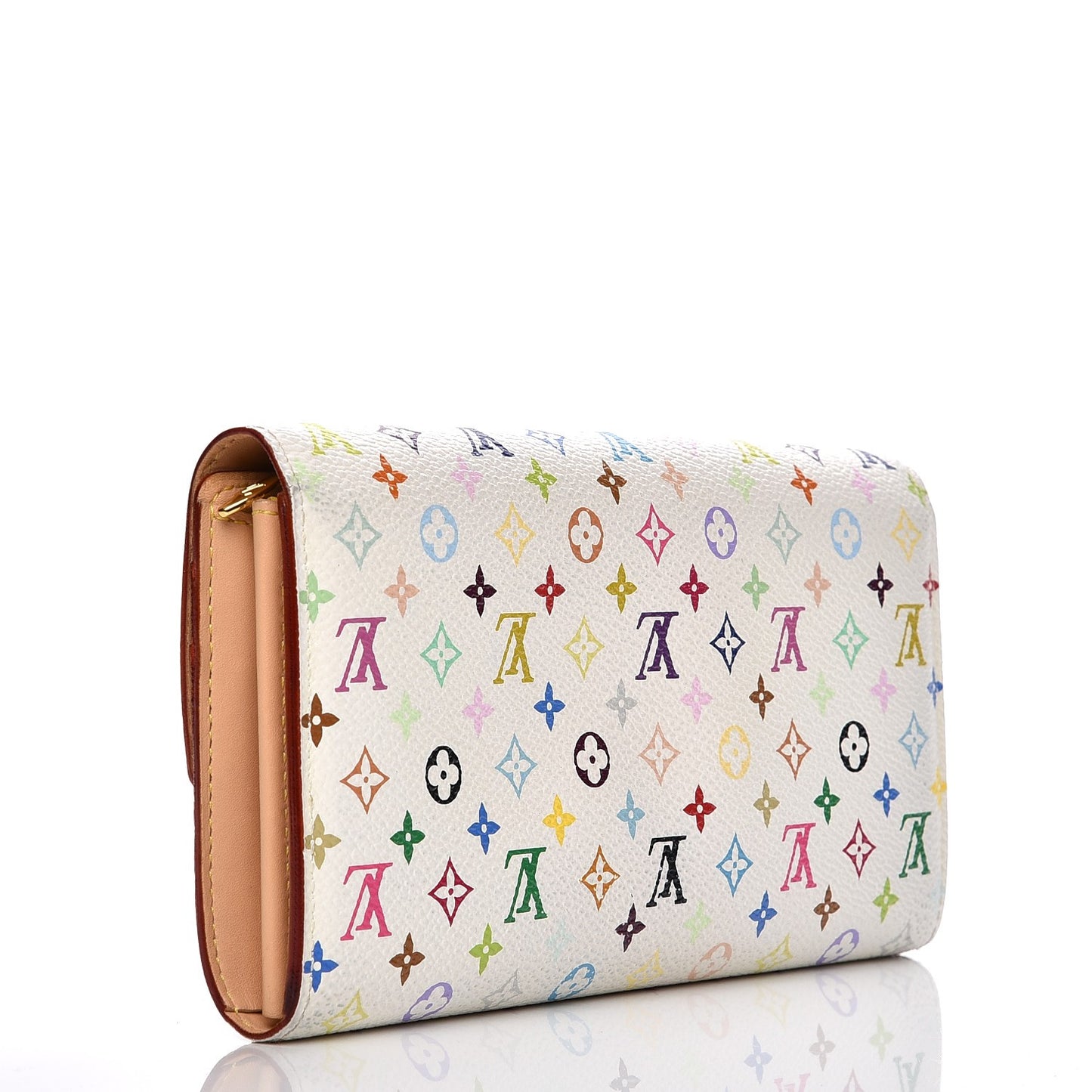 Monogram Multicolor Sarah Wallet White