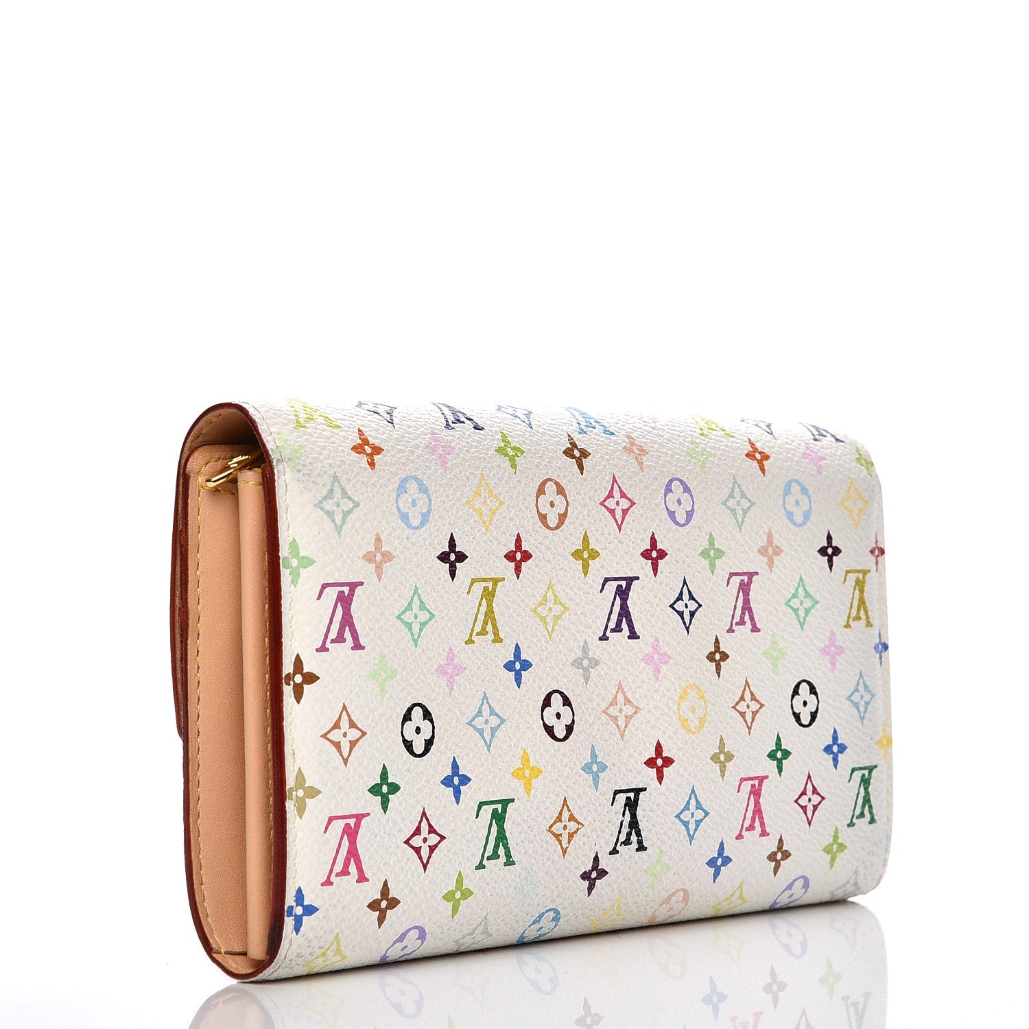 Louis Vuitton Monogram Multicolor Sarah Wallet White 3 of 8