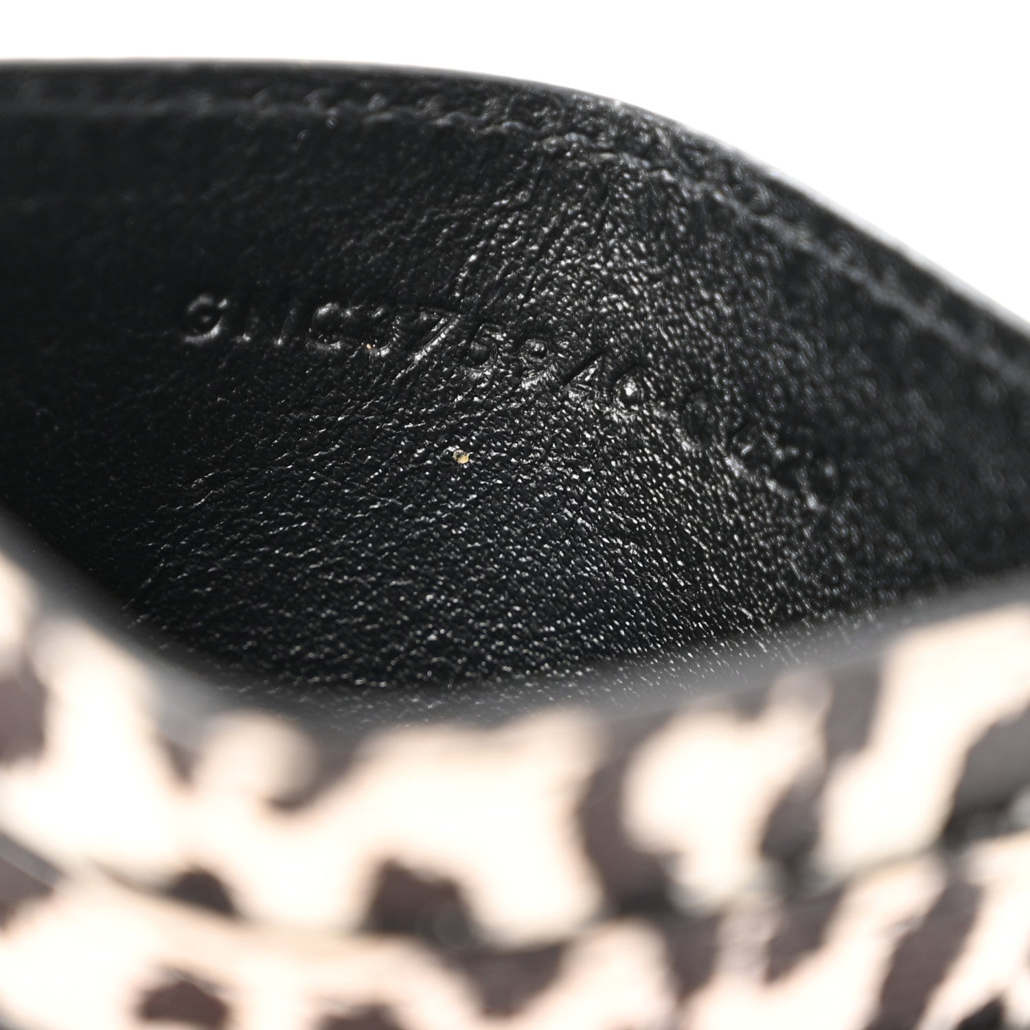 Saint Laurent Grain De Poudre Baby Cat Print Card Case White Black 7 of 8