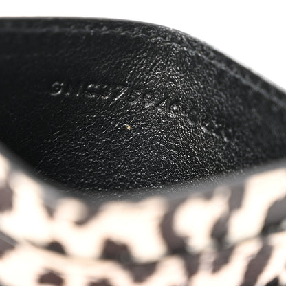 Saint Laurent Grain De Poudre Baby Cat Print Card Case White Black 7 of 8