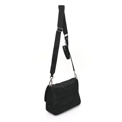 Prada Re-Nylon Quilted Padded Flap Shoulder Bag Black 3 of 12