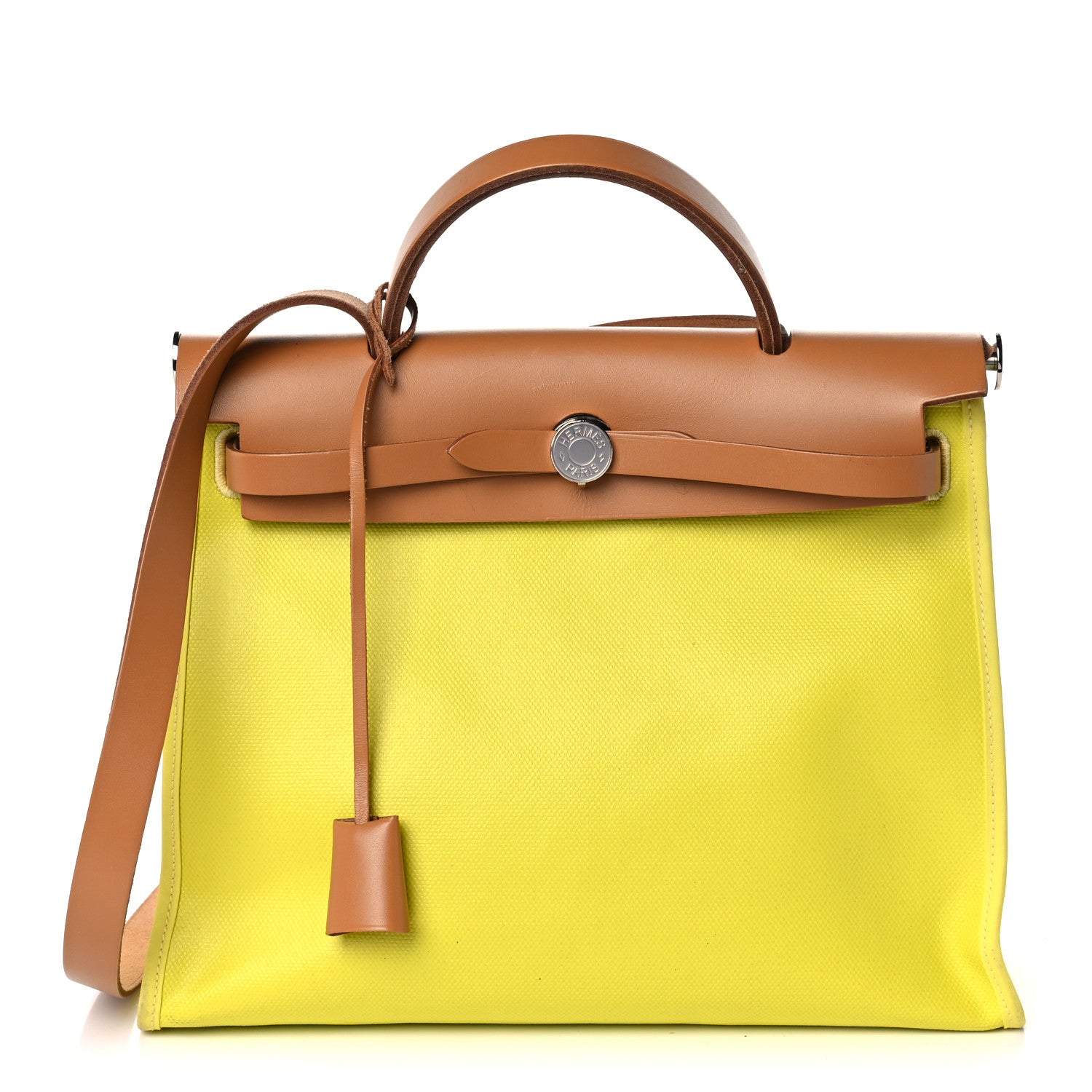 Hermes Toile H Berline Vache Hunter Herbag Zip 31 PM Lime 3 of 22