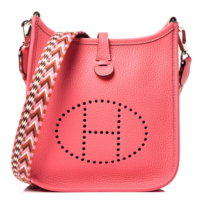 Hermes Taurillon Clemence Allegro Evelyne TPM Rose Azalee Rose Confetti 1 of 8