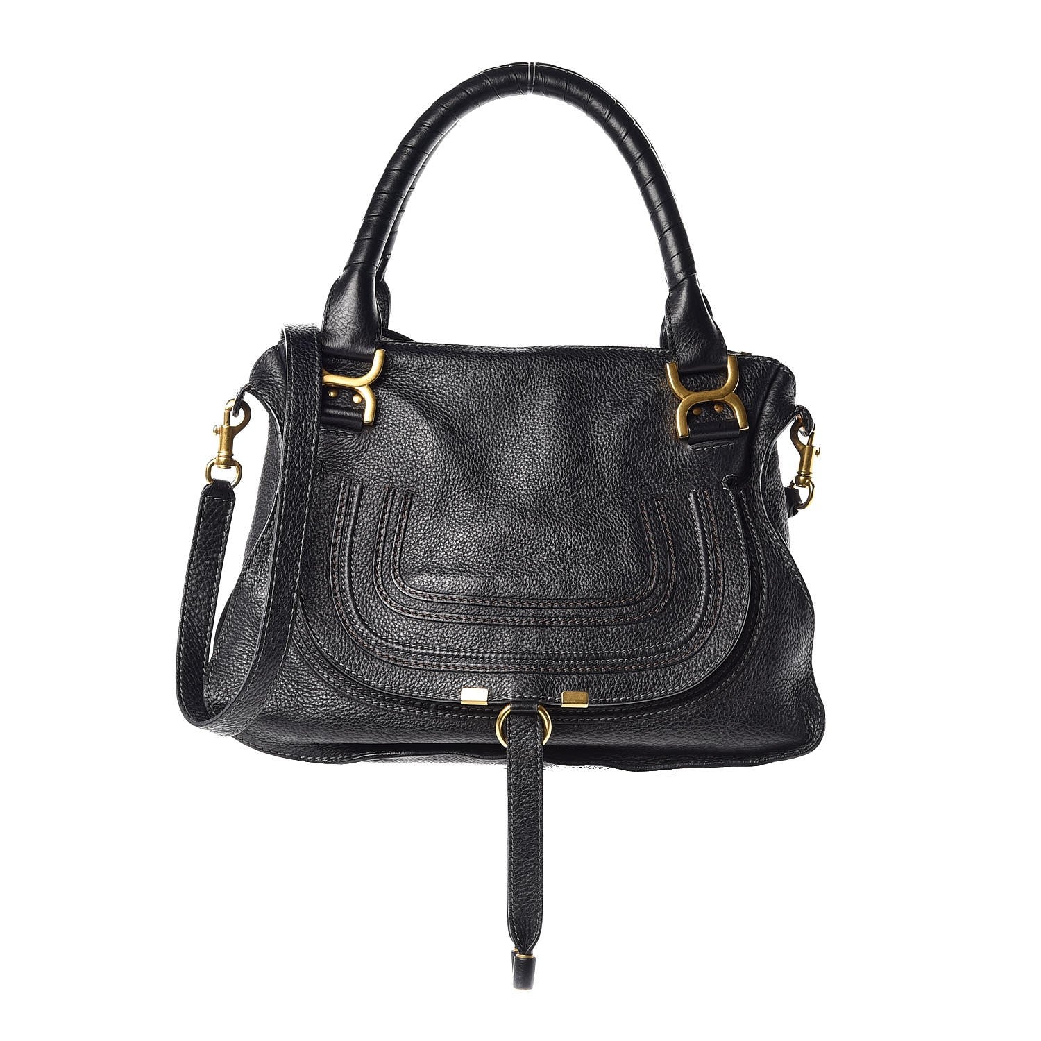 Chloe Calfskin Medium Marcie Satchel Black 1 of 14