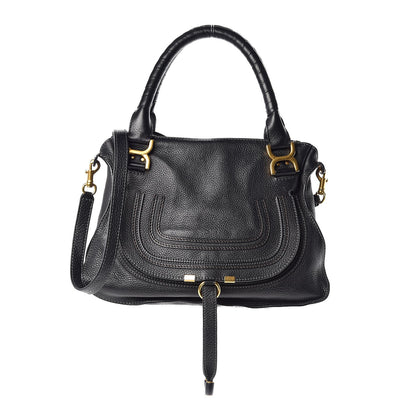 Chloe Calfskin Medium Marcie Satchel Black 1 of 14