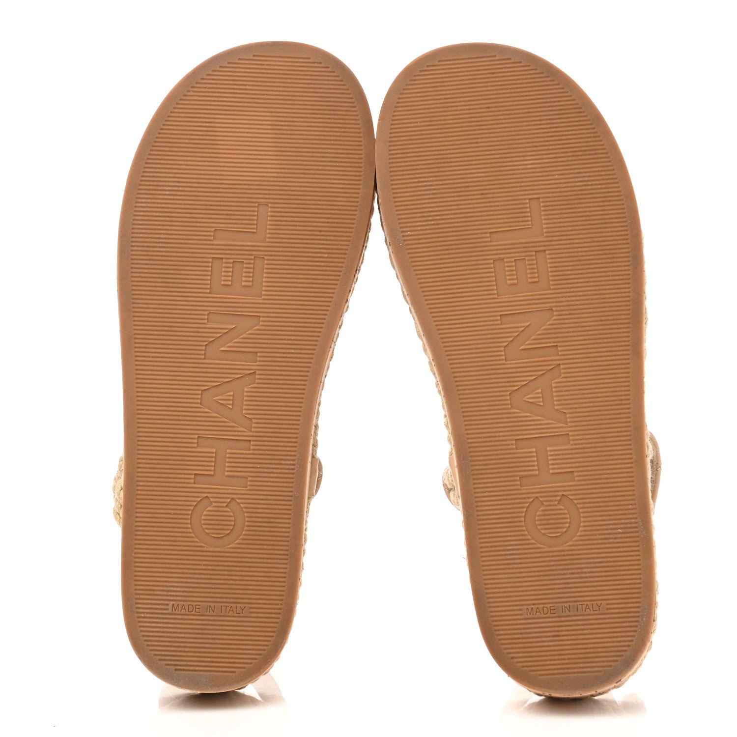 Chanel Cord Lambskin Quilted Logo Mules 37 Beige 5 of 8