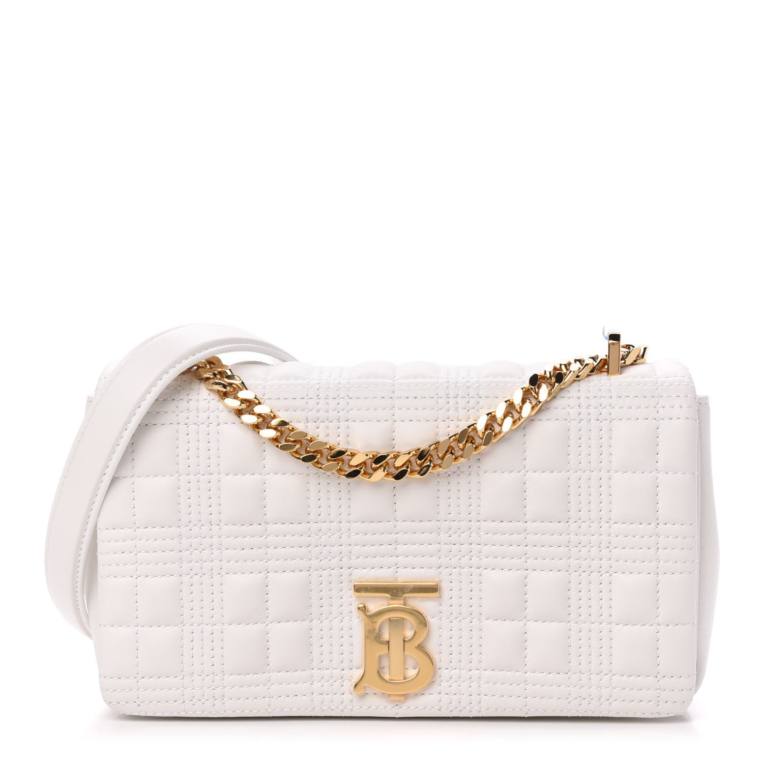 Burberry Lambskin Quilted Small Lola Bag White 1 of 11