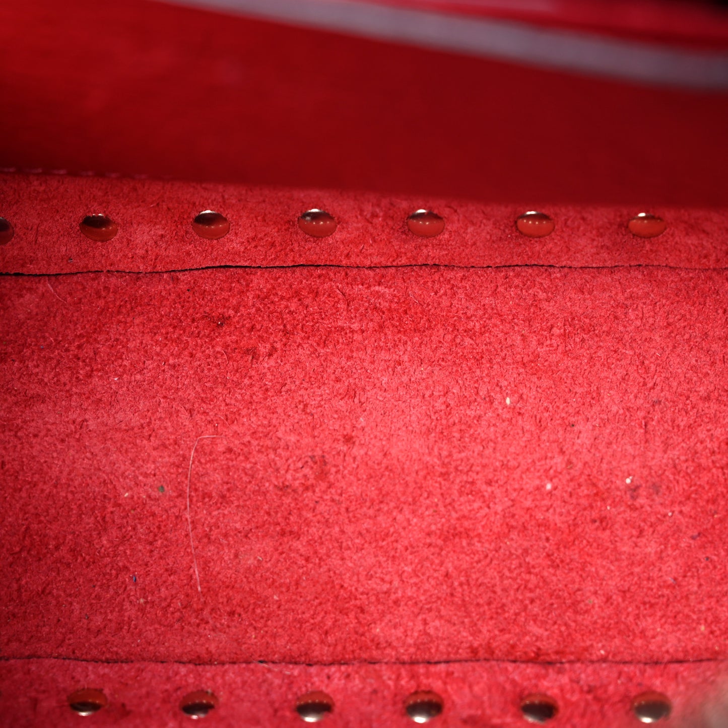 Grained Calfskin Rockstud Camera Crossbody Bag Rosso Valentino