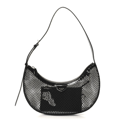 Alaia Net Patent Calfskin One Piece Demi Lune Black 1 of 9