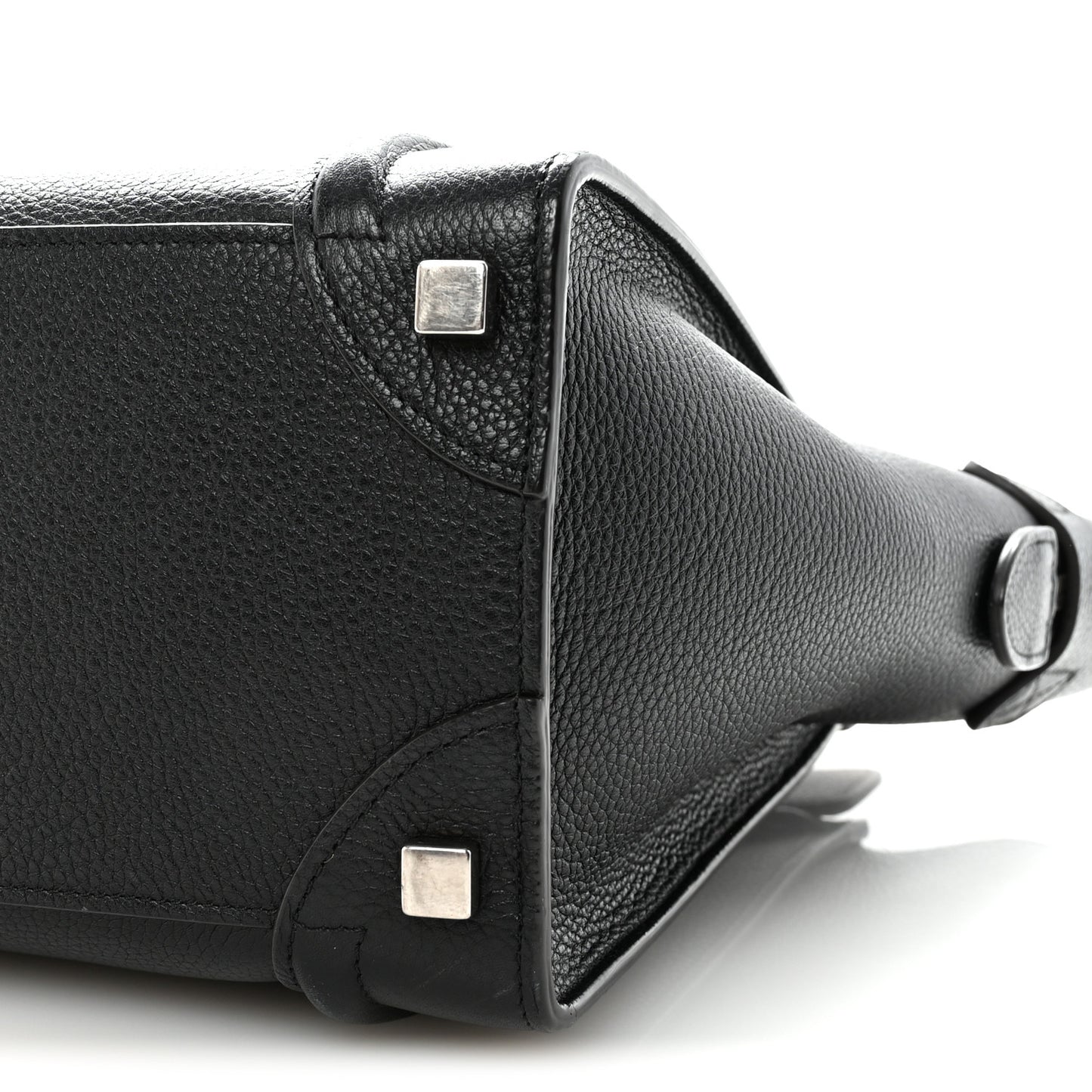Drummed Calfskin Micro Luggage Black