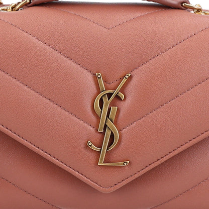 Saint Laurent Lambskin Chevron Quilted Small Loulou Hortensia 10 of 11