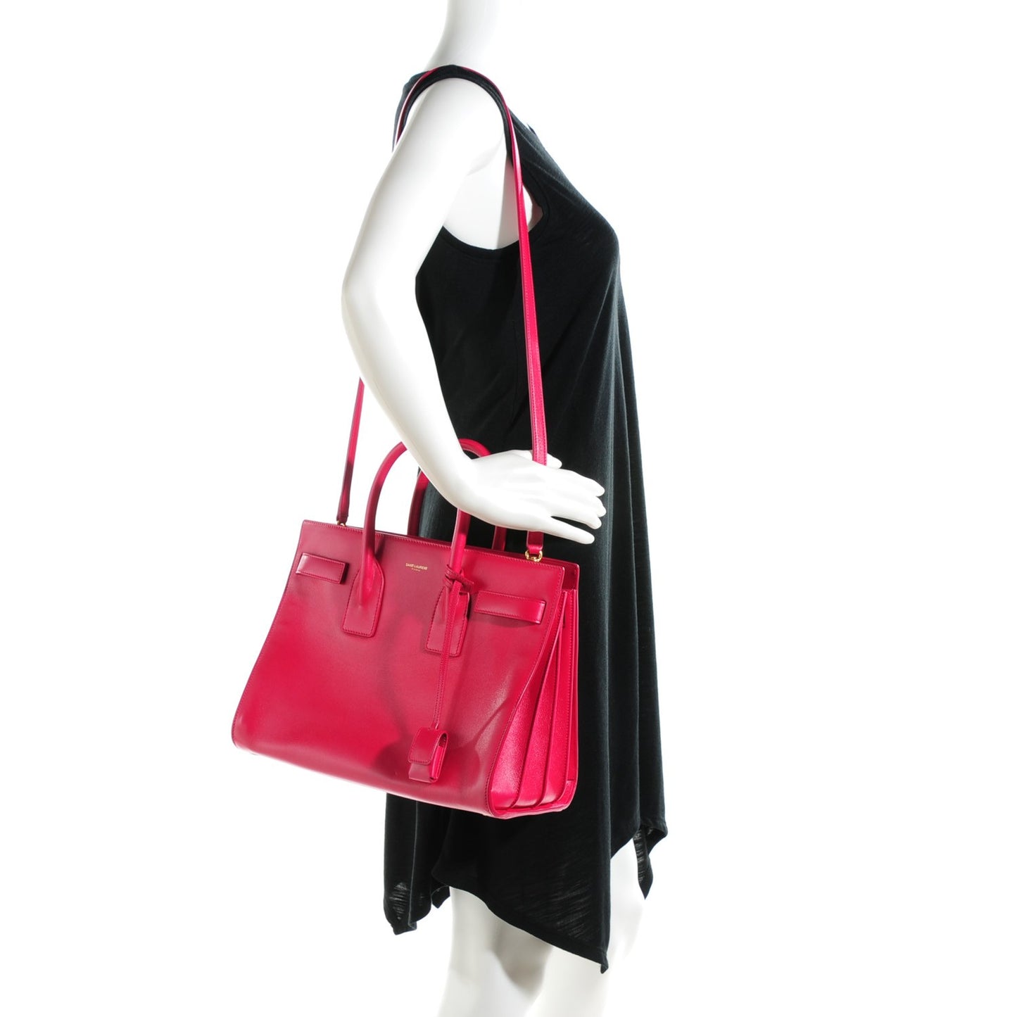Calfskin Small Sac De Jour Lipstick Fuchsia