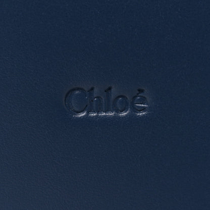 Chloe Raffia Smooth Calfskin Small Sense Basket Night Blue 6 of 9