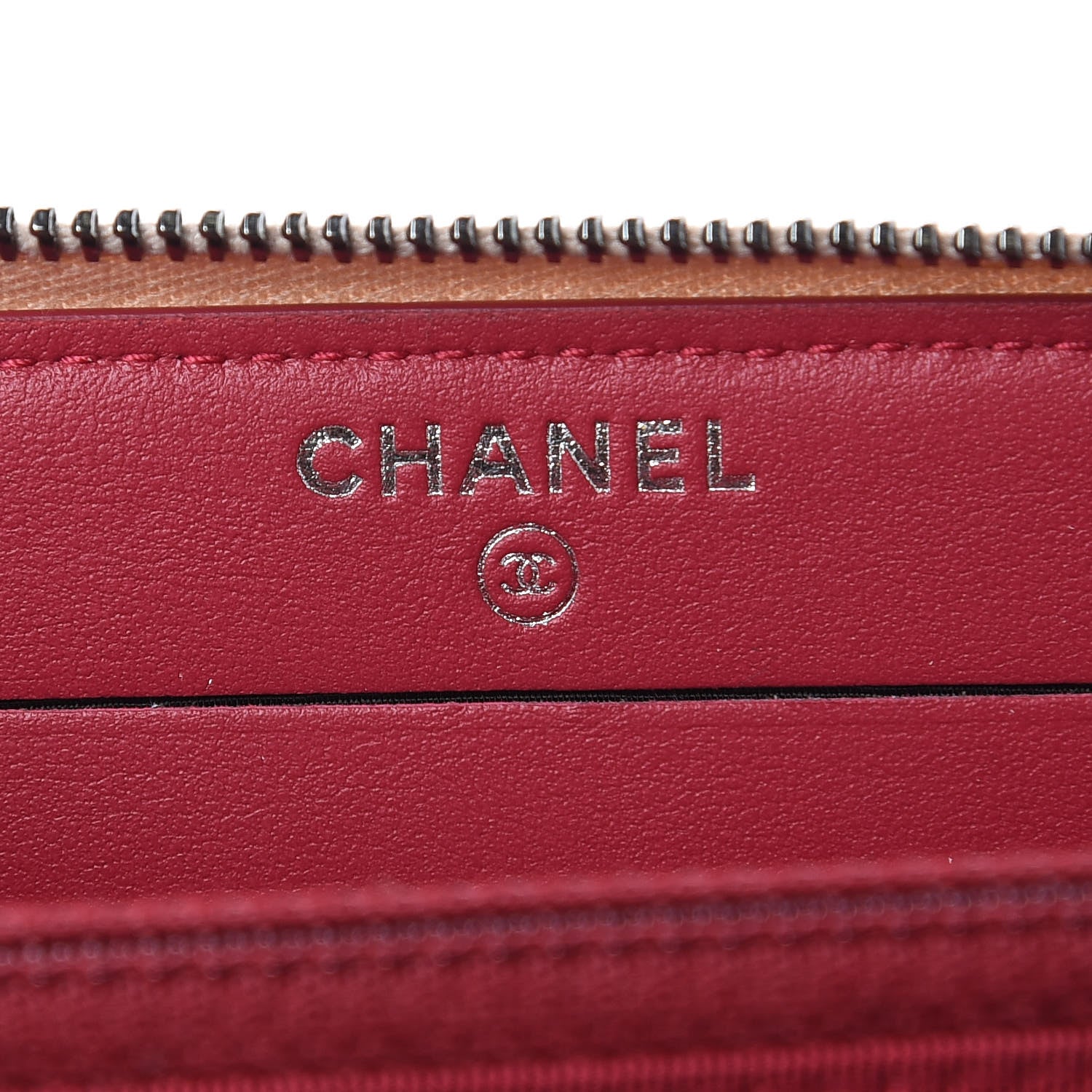 Chanel Aged Calfskin Quilted Small Gabrielle Zip Around Wallet Beige Black 6 of 15