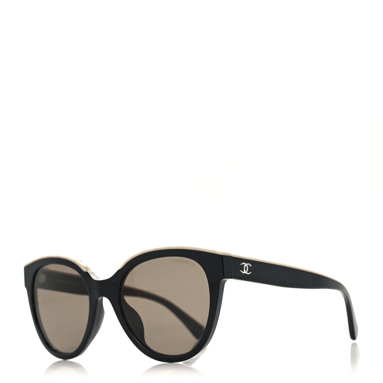 Chanel Acetate CC Butterfly Sunglasses 5414-A Black Beige 1 of 9