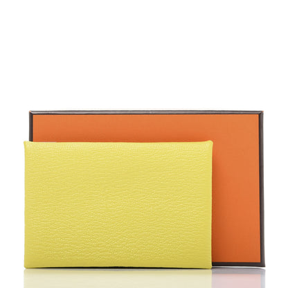 Hermes Chevre Mysore Calvi Card Case Lime 10 of 10