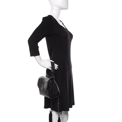 Givenchy Creased Patent Calfskin Small ID Flap Black 3 of 11