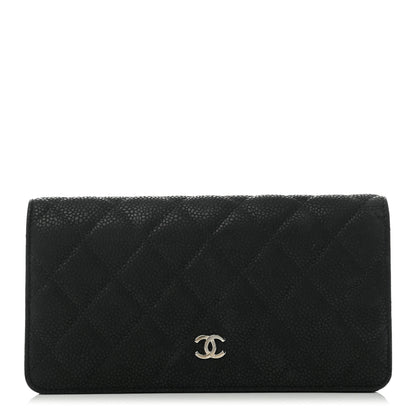 Chanel Caviar Quilted Yen Wallet Black 1 of 10