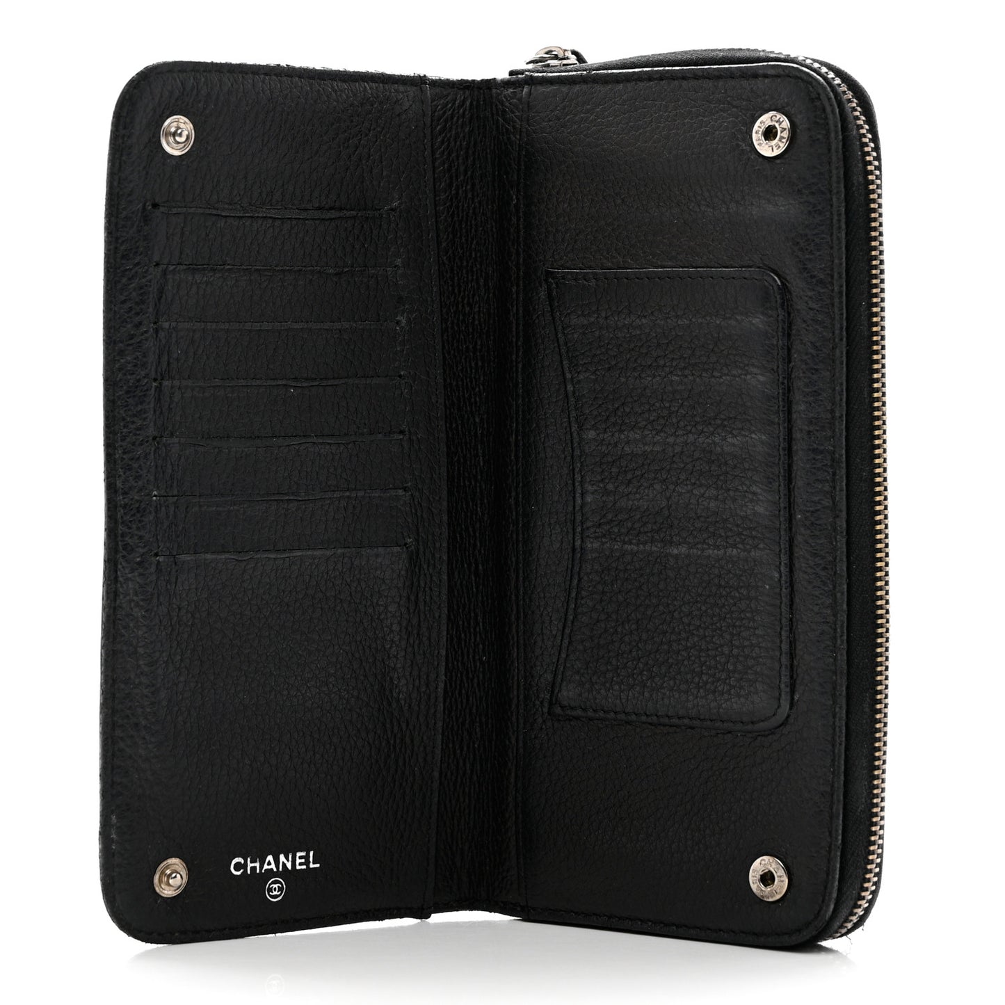 Deerskin Luxe Ligne Wallet Black