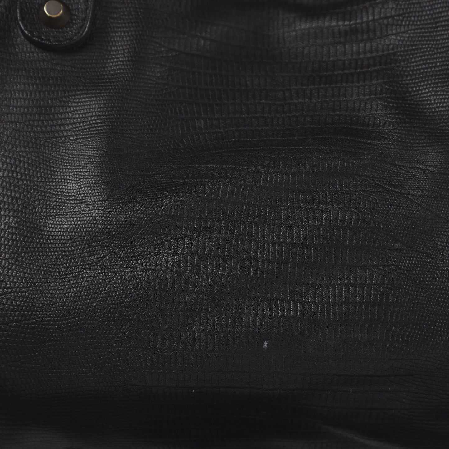 Agneau Lizard Embossed Classic Hardware City Black