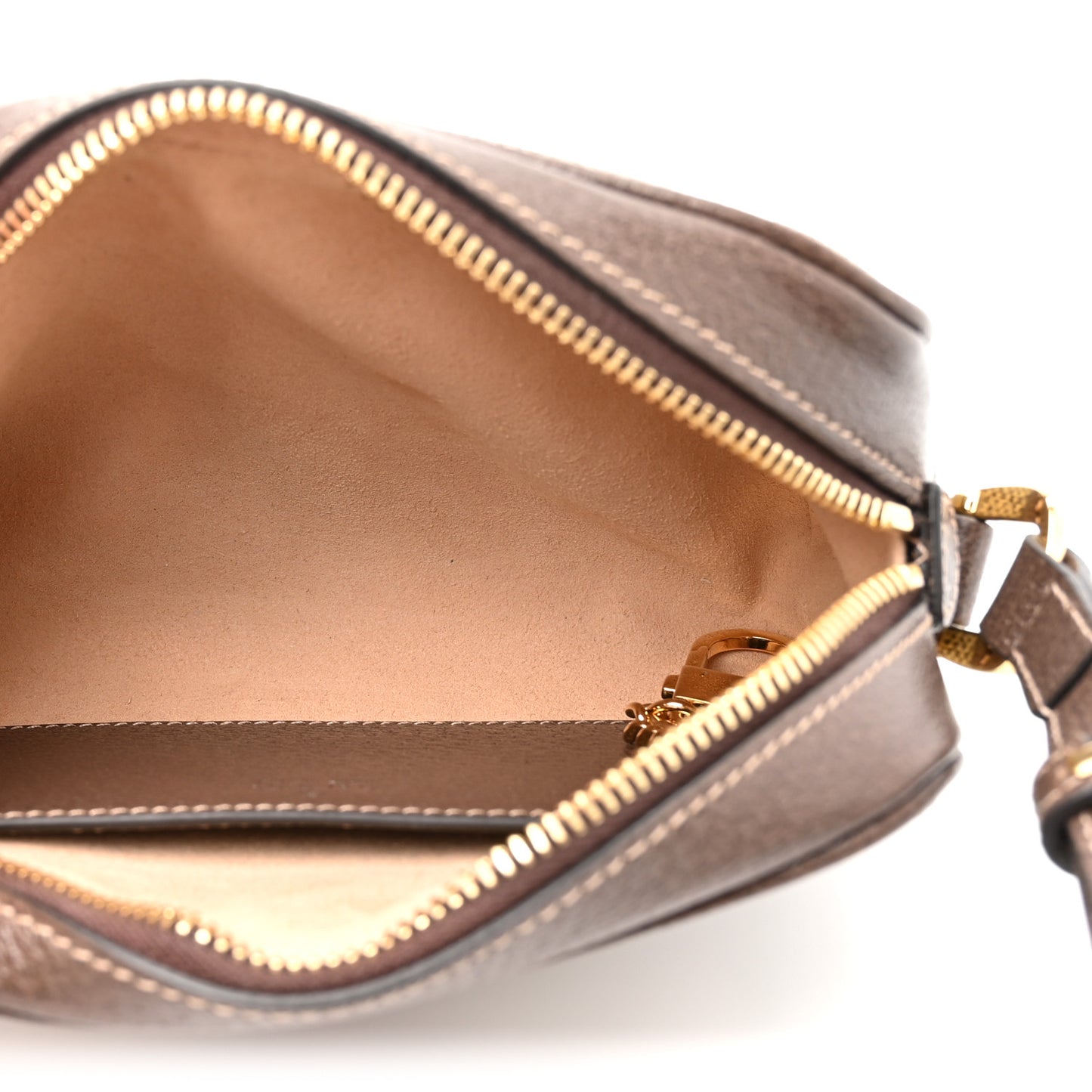 GG Supreme Monogram Web Mini Ophidia Shoulder Bag Brown