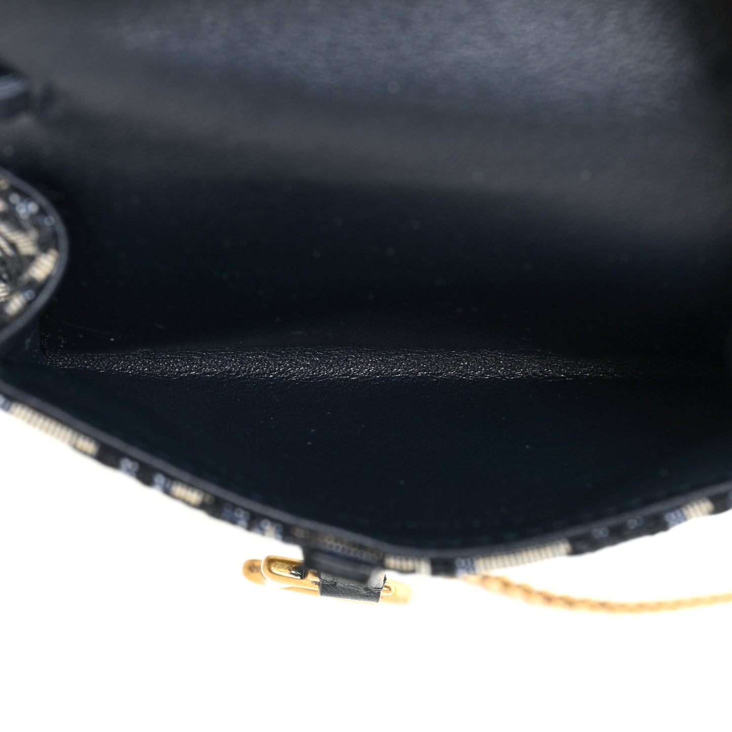 Oblique Nano Saddle Chain Pouch Blue