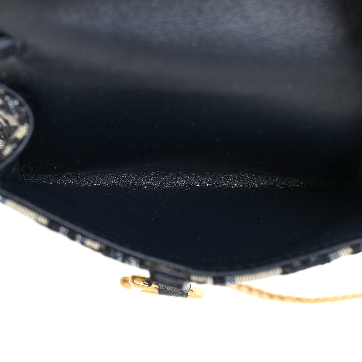Christian Dior Oblique Nano Saddle Chain Pouch Blue 4 of 9