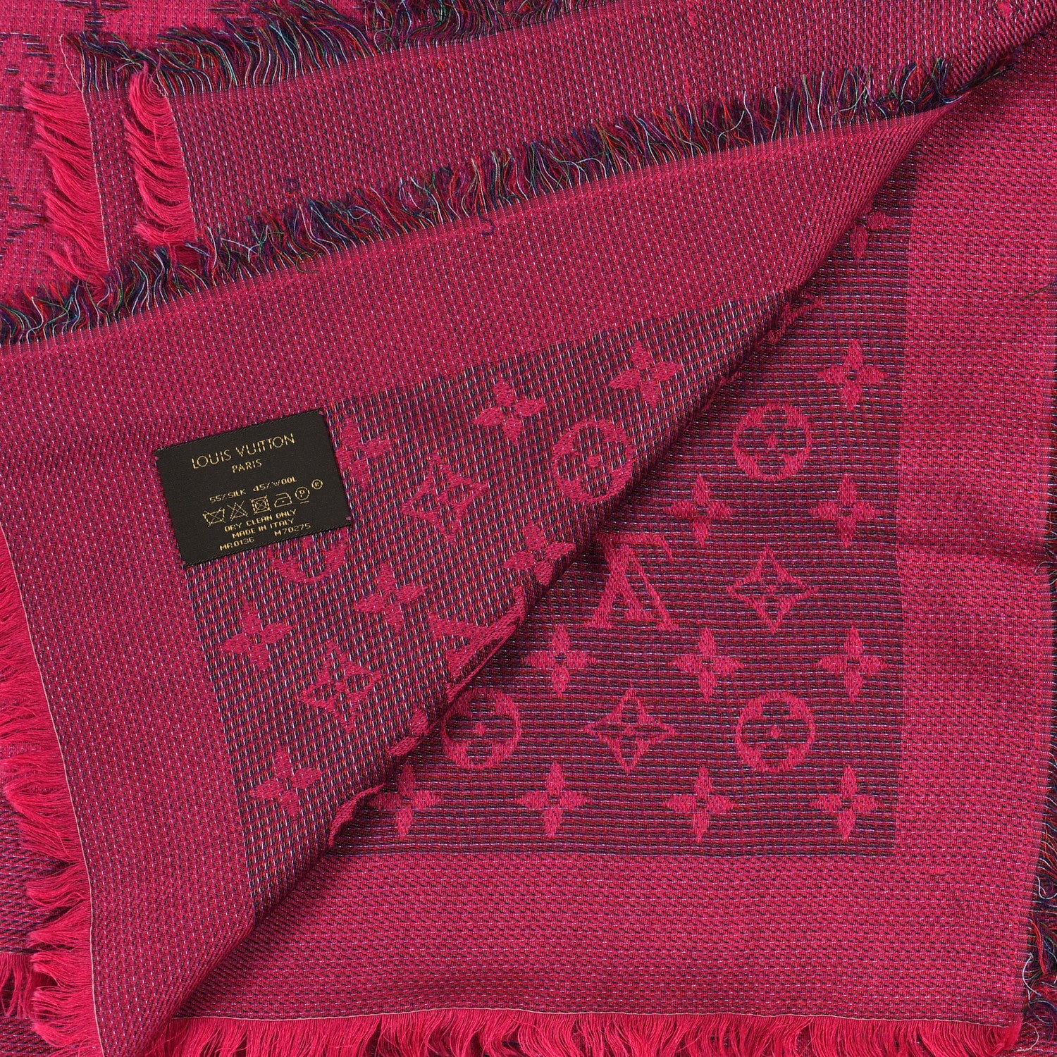 Louis Vuitton Silk Wool Monogram Rainbow Shawl 3 of 3