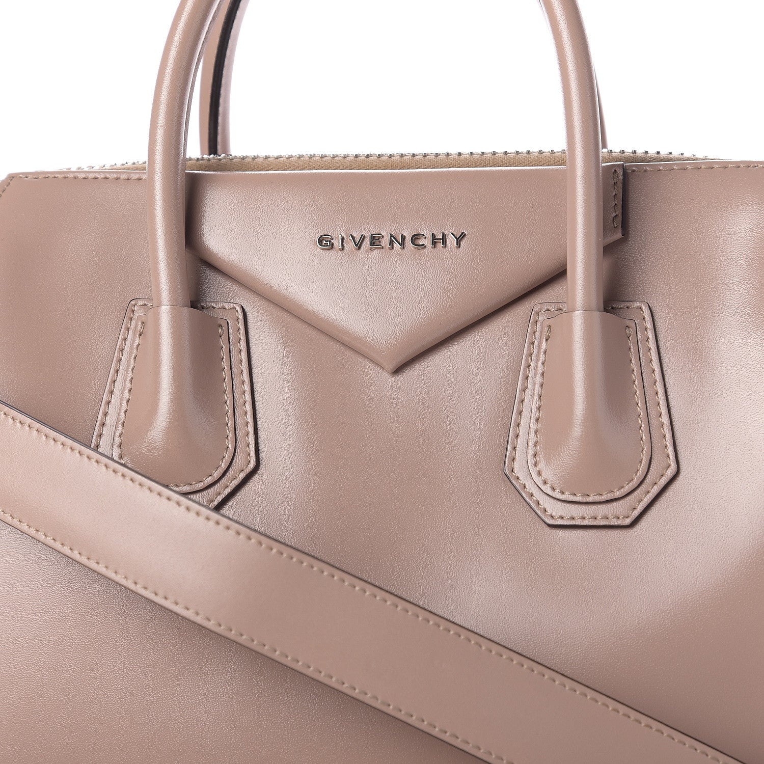 Givenchy Shiny Lord Calfskin Medium Antigona Taupe 7 of 9