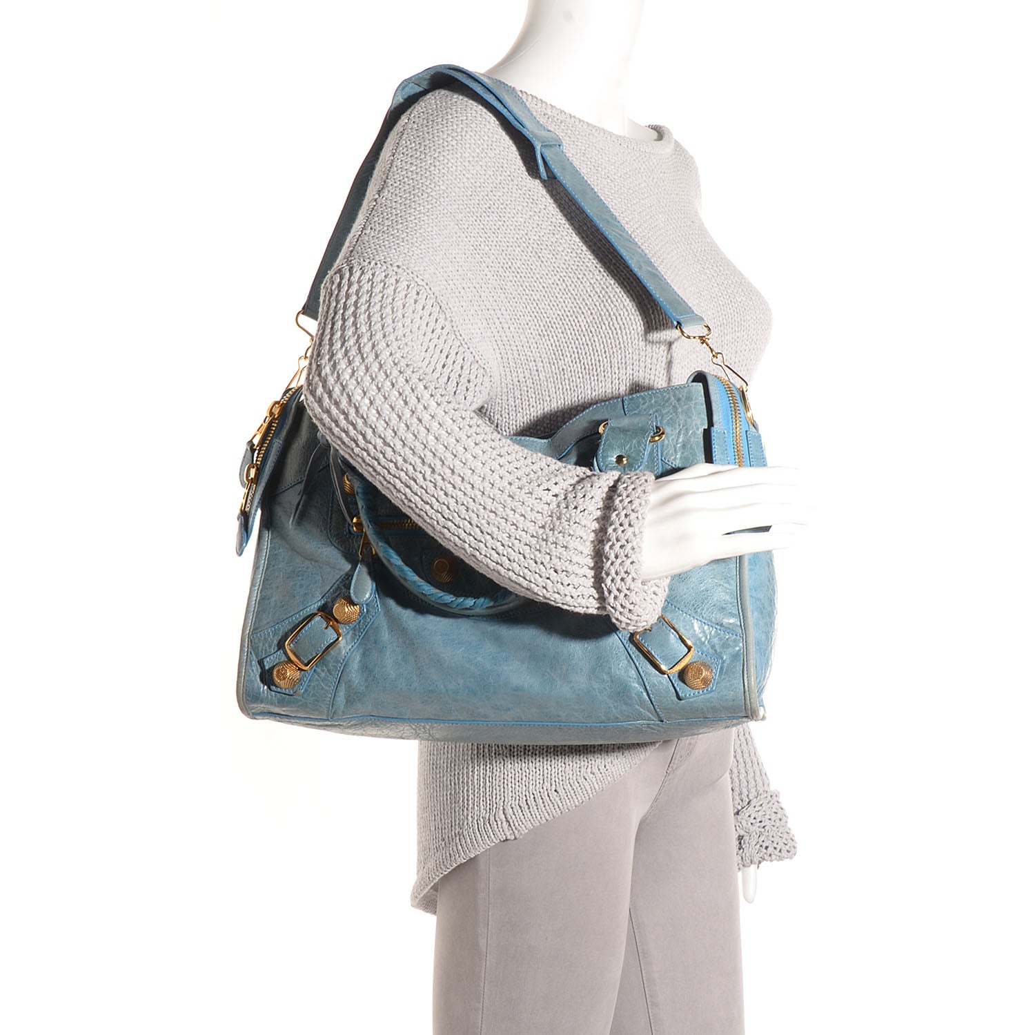 Balenciaga Agneau Giant 21 Gold Hardware S Cityky Bleu 2 of 11