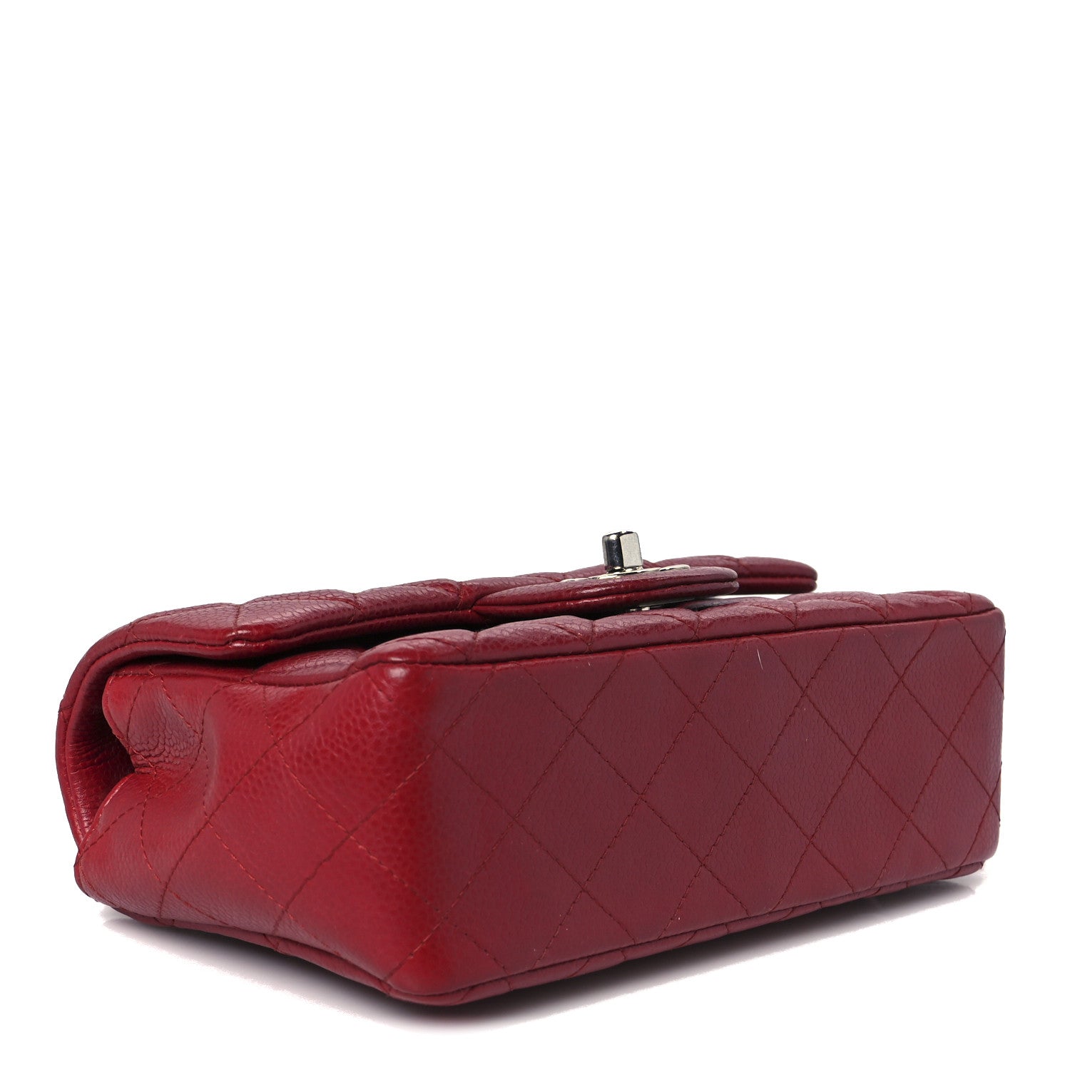 Chanel Caviar Quilted Mini Rectangular Flap Red 4 of 11